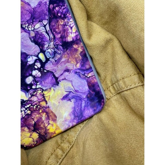 iPhone 6 Case Purple Yellow Marble Print Cover NEW - Picture 4 of 10